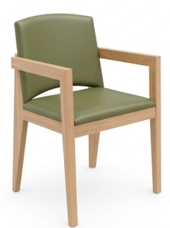 Fauteuil rembourrée 4 pieds Soline